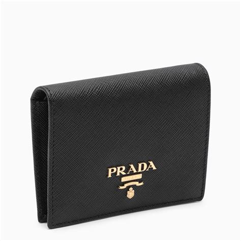 Prada Portafoglio piccolo nero in Saffiano 